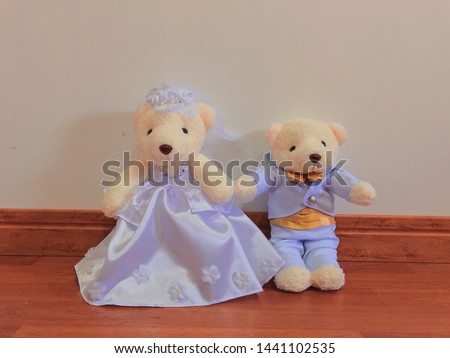 Teddy Bear White Wedding Dress