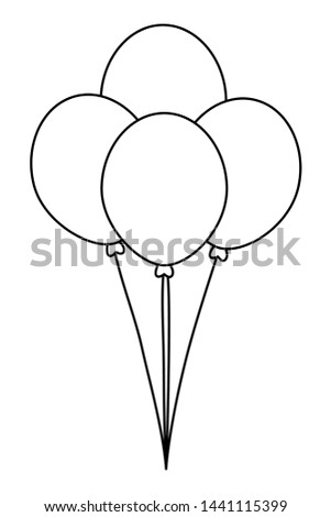 Isolated balloons with rope design