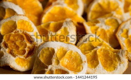 Background of dried orange slices