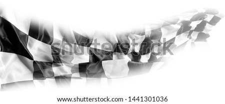 Checkered black and white racing flag