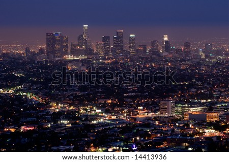 Los Angeles at night from Griffith observatory