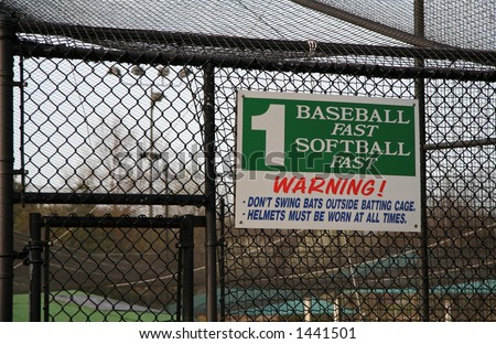 Batting Cage Royalty-Free Stock Photo #1441501