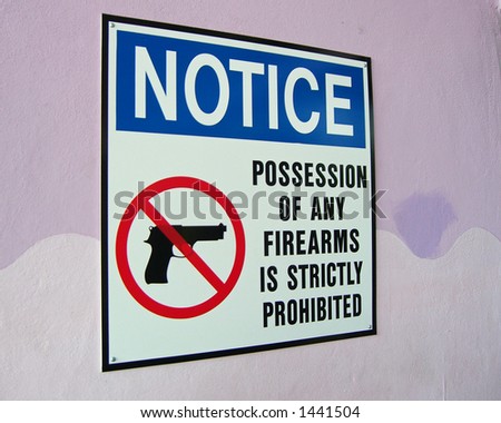No Firearms Sign Royalty-Free Stock Photo #1441504