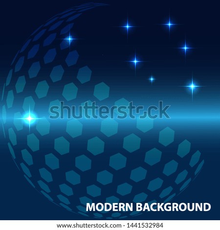 Blue modern background vector image
