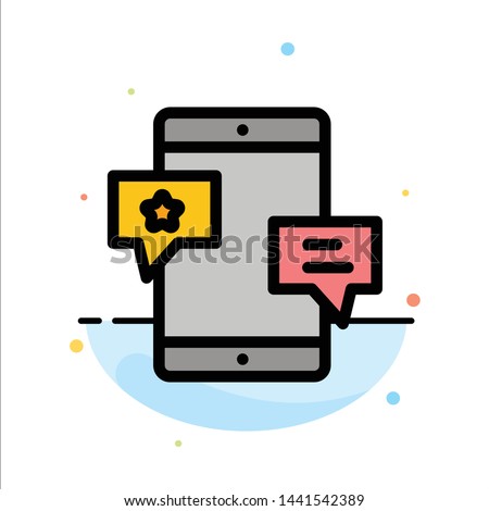 Chat, Community, Media, Network, Promotion Abstract Flat Color Icon Template