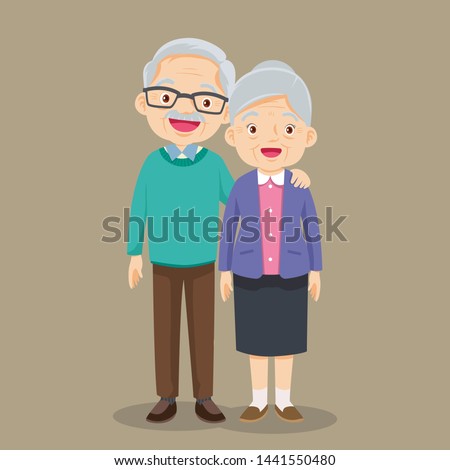 Elderly couple holding hands.Grandmother and grandfather together. Grandparents. Elderly couple. A man and a woman of old age. Royalty-Free Stock Photo #1441550480