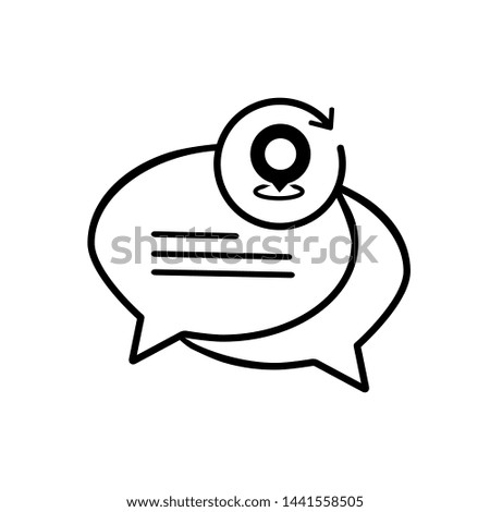 Chat bubble concept line icon.Message  symbol design. Outline vector of chat bubble icons for UI and UX, website or mobile application.