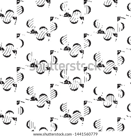 Grunge halftone black and white line texture background. Abstract stripe vector illustration Texture