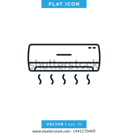 Air Conditioner Icon Vector Design Template Royalty-Free Stock Photo #1441570409