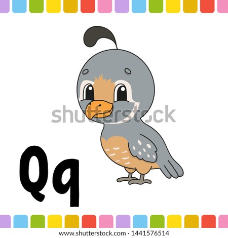 Animal alphabet. Zoo ABC. Cartoon cute animals  on white background. For kids education. Learning letters.  illustration