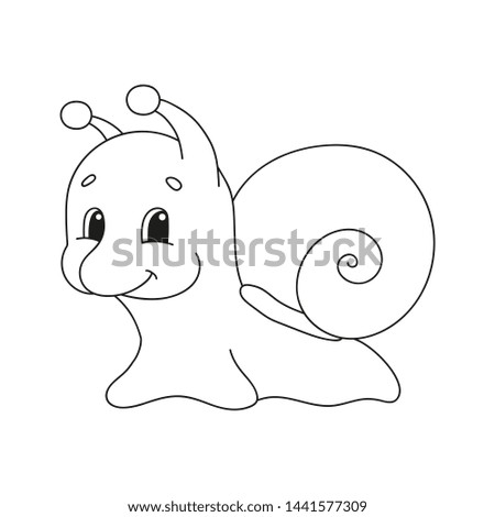 Coloring book pages for kids. Cute cartoon  illustration