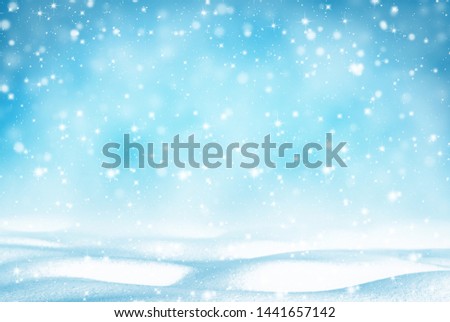 Christmas bright background. Winter Christmas background for design and greeting cards. Winter landscape.