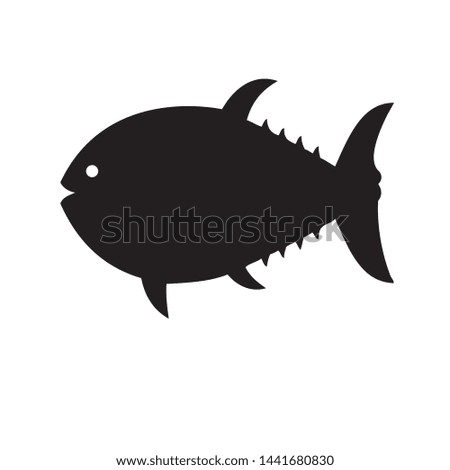 Sea ​​fish icon design black icon