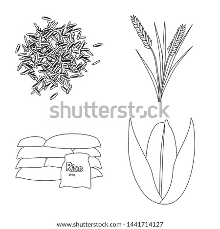 Vector illustration of diet and cooking sign. Set of diet and organic vector icon for stock.