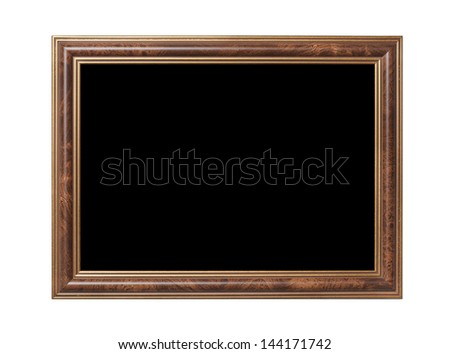 Frame of old-style baget isolated on white
