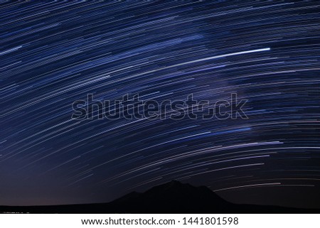 Long exposure shoot of a starry night