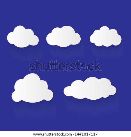  illustration of clouds collection. Nature concept.