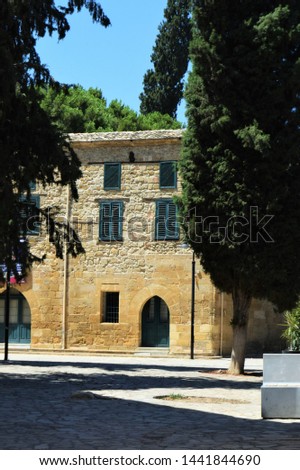Old history stone building in Cyprus