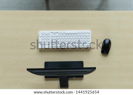 Modern office desk for the new generation and computers for working