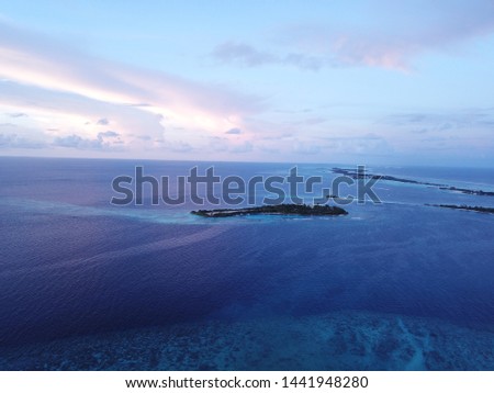 Aerial photography of Maldives island