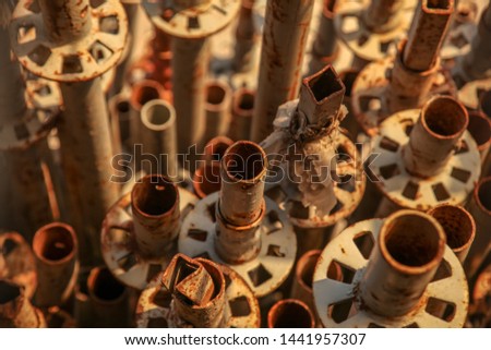 contructional iron stacks for background