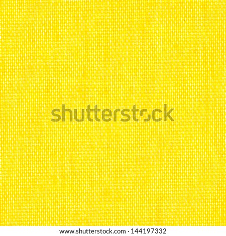 Background texture of bright yellow fabric closeup