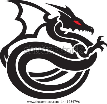 dragon tattoo art vector abstract