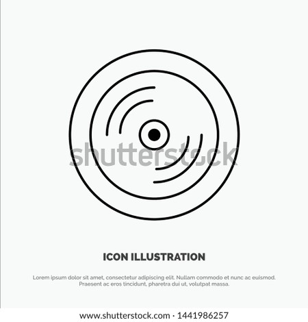 Cd, Dvd, Disk, Education Vector Line Icon