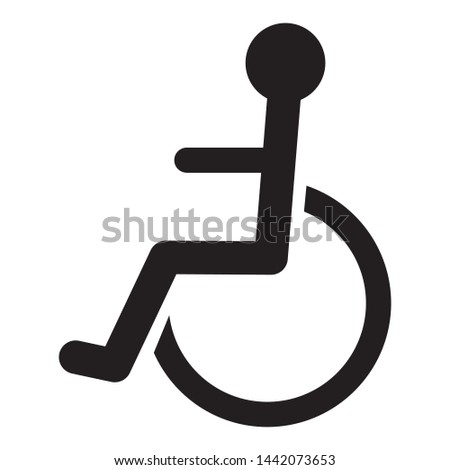 Wheelchair handicap icon design. Disabled handicap icon. Vector illustration.