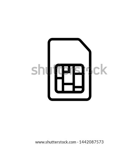 Sim card icon symbol vector illustration Royalty-Free Stock Photo #1442087573