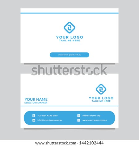 Business card template. Modern vector design