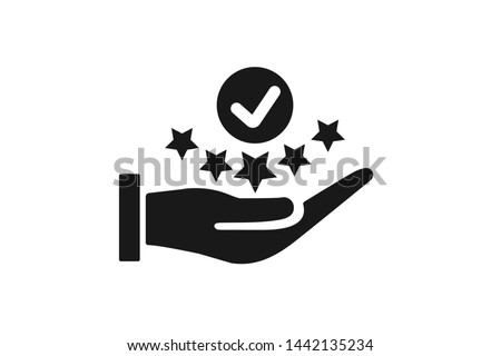 Modern value icon, top service rating icon on white background  Royalty-Free Stock Photo #1442135234