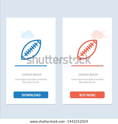 Afl, Australia, Football, Rugby, Rugby Ball, Sport, Sydney  Blue and Red Download and Buy Now web Widget Card Template