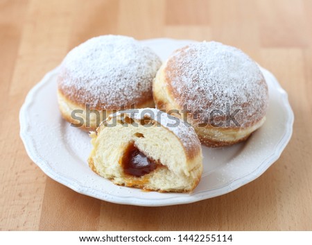 German Krapfen - doughnuts with fruit filling