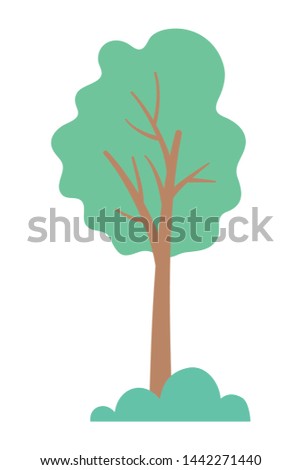 Isolated abstract and season tree design