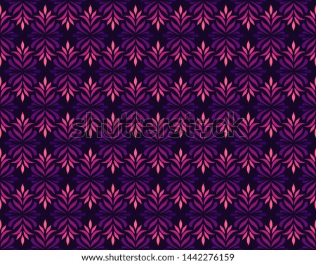 Ornamental Arabesque floral tiles seamless vector pattern. Abstract Flower Background.
