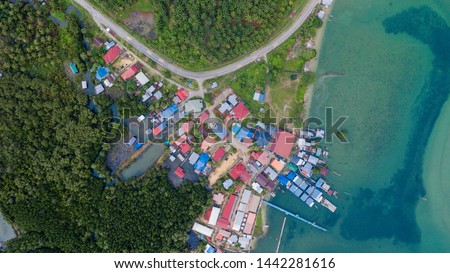 An aerial view of Pitas (Rosob's Village), which is actually a district that is located in Kudat Division of Sabah Borneo. Pitas is a very unique place that is worth to become a tourism destination.