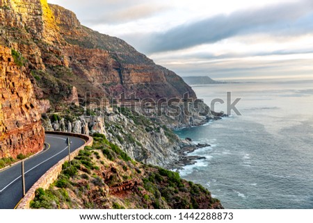 Chapman's Peak Drive in Cape Town, South Africa.  Royalty-Free Stock Photo #1442288873