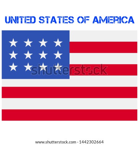 American Flag Clip Art to celebrate Independence Day 4th July in Ohio. A nice American Flag Illustration, Image, Icon and Minimalist Logo in White Background