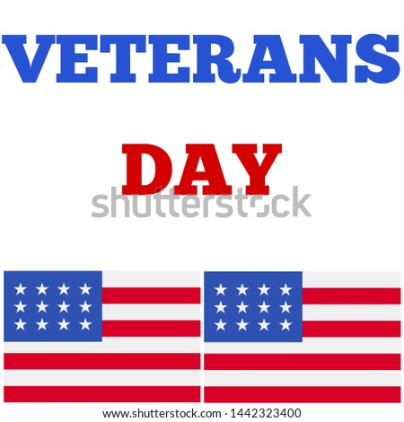 American Flag Clip Art to celebrate Veterans Day in New York City Center. A nice American Flag Illustration, Image, Icon and Minimalist Logo in White Background