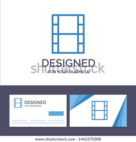 Creative Business Card and Logo template Video, Movie, Film Vector Illustration