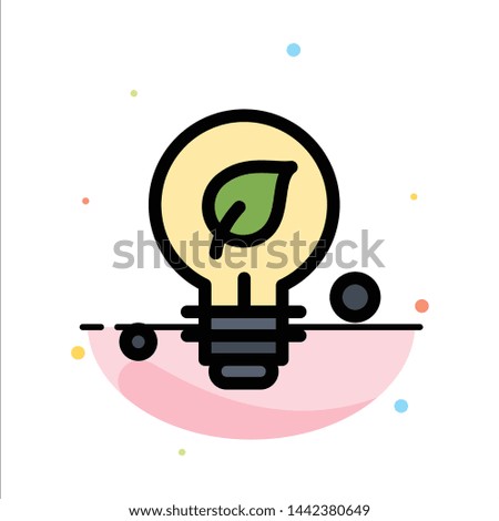 Ecology, Environment, Green, Idea Abstract Flat Color Icon Template