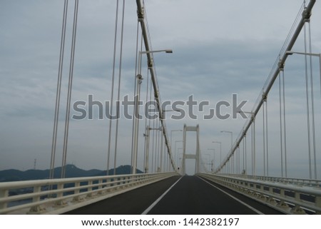 Landscape of bridge in Hokkaido Japan