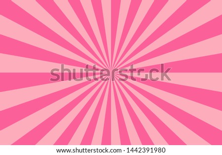Pink sunshine colorful vector background. Abstract sunburst design wallpaper for template business social media advertising. cartoon backdrop. sweet candy pop.