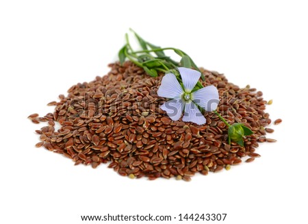 Flax seeds and flowers.