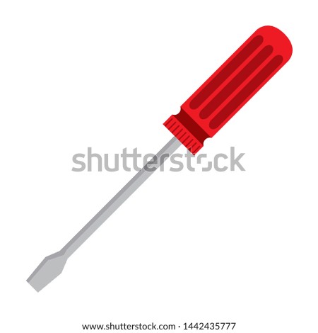 screwdriver metal tool isolated icon Royalty-Free Stock Photo #1442435777
