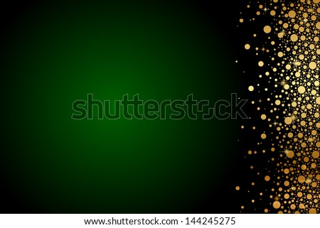Green and gold luxury background
