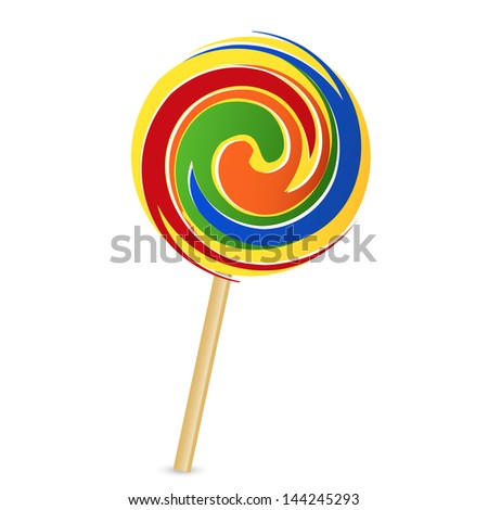 Illustration of colorful lollipop