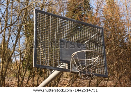 Basketball hoop in the center of Alzenau in Bavaria