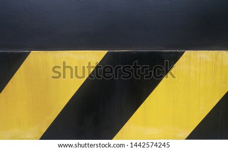 line yellow and black color. Caution sign. 
Warning sign.